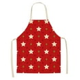 thumbnail image 1 of Aprons With Pockets 1pc Parent adult the Family Kitchen Christmas Print Linen Family Aprons Cute Apron Multi-color, 1 of 3