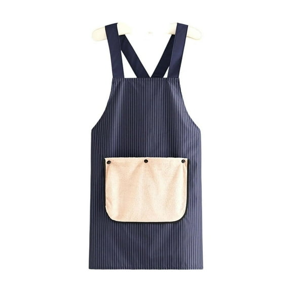 Aprons for Women with Pockets – Removable Hand Towel, Waterproof & Oil-Resistant, Cross-Back Kitchen Bib, Multi-Functional Cooking, Gardening & Craft Apron
