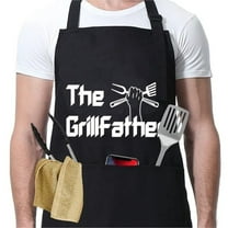 Aprons for Men, Adjustable BBQ Cooking Grilling Chef Apron with 3 Pockets