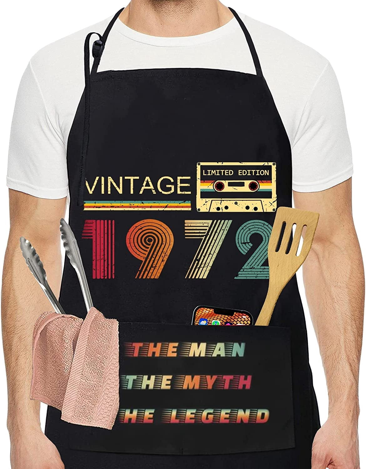 Aprons for Men Birthday Gifts for Men Unique Funny Christmas Gifts for Dad Husband Boyfriend Grilling BBQ Grill