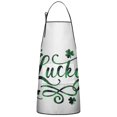 thumbnail image 1 of Aprons for Men Women Christmas Gifts for Men Mom Bib Aprons for Dishwashing Lab Butcher Cooking Lucky Shamrock Clover Aprons with Pocket, 1 of 7
