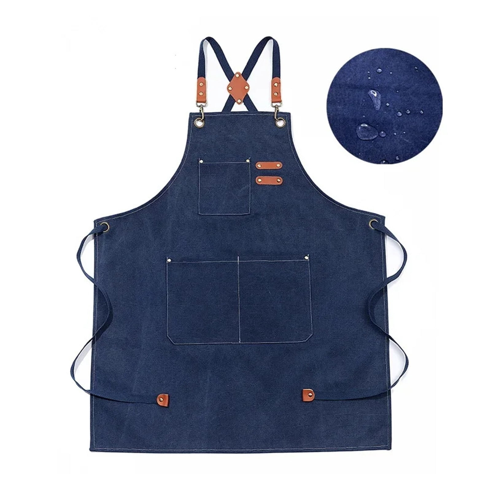 Aprons with Large Pockets, Cotton Canvas Cross Back Heavy Duty ...