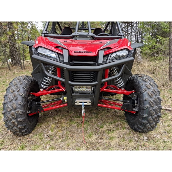Aprove Tercel Front Trail Winch Bumper Brush Guard for Honda Talon 1000X / 1000R (2019+) , Black - Integrated Light Port - Easy Bolt-On Installation
