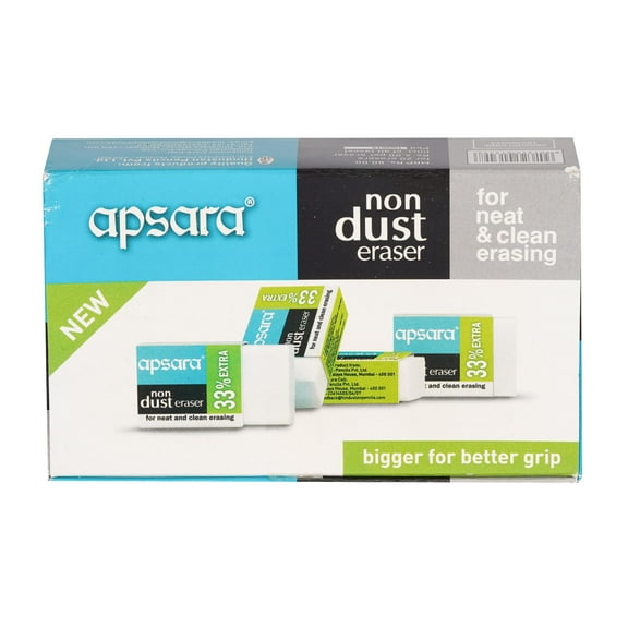 Apsara Non Dust Erasers - Pack Of 20