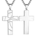 thumbnail image 1 of APSVO Silver Basketball Themed Cross Necklaces for Men Teen Team Game Day Sports Athlete Stuff Accessories Chain Pendant Birthday Age Christmas Jewelry Gifts Stocking Stuffers for, 1 of 6