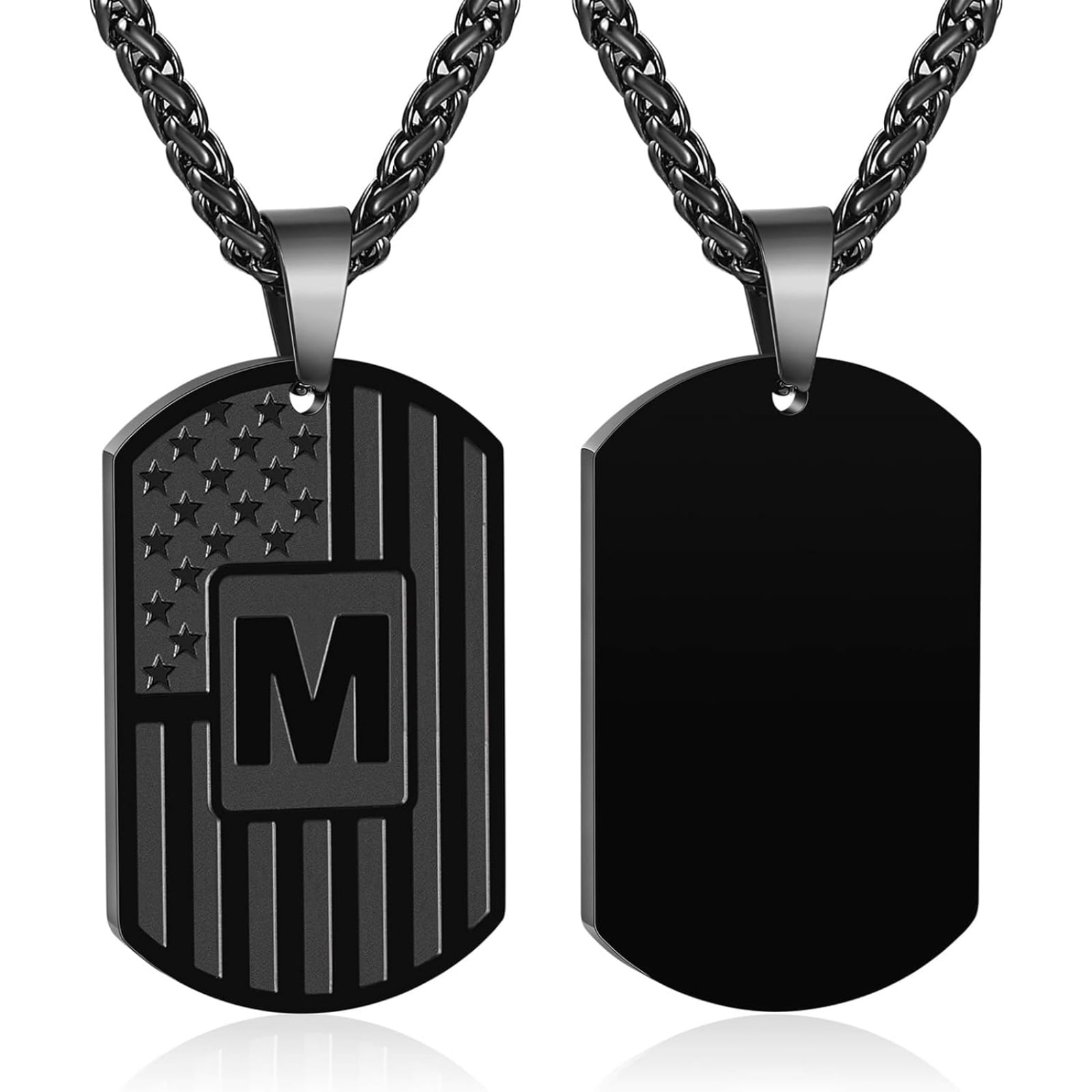 Apsvo Black Initial A Z Letter Necklace Pendant for Bahrain Ubuy