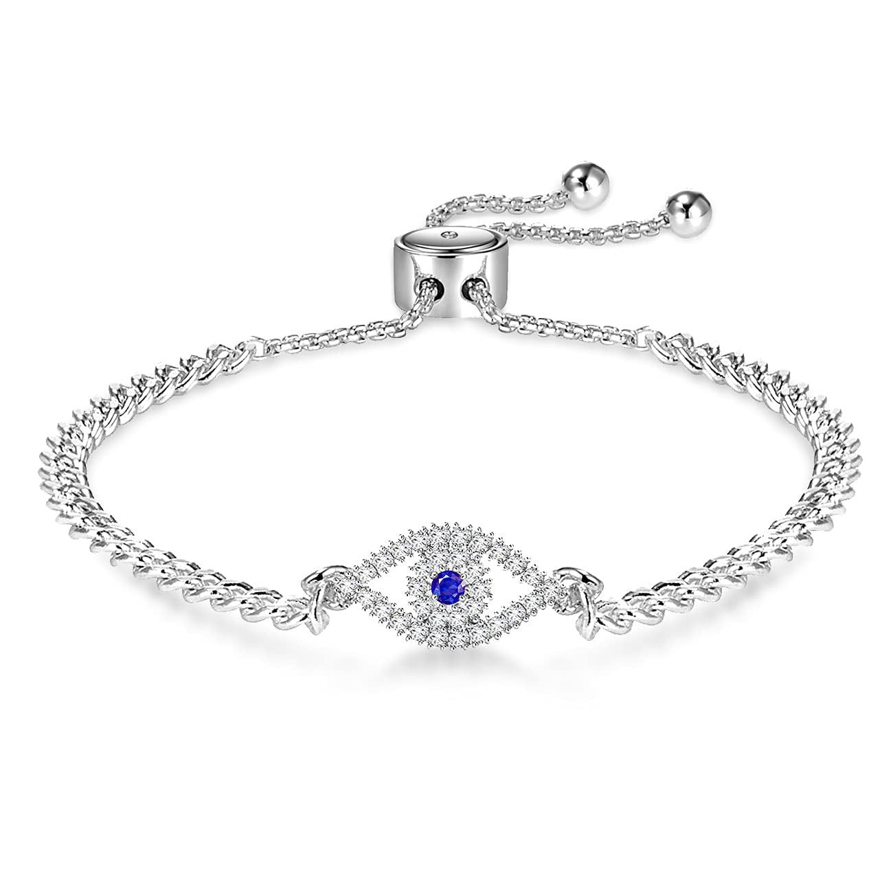 Alex and ani evil eye sale fancy bead pull chain bracelet