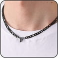 thumbnail image 1 of APSVO Black Initial Necklaces for Men Boys Women Stainless Steel Figaro Letter F Pendent Chain Birthday Graduation Fathers Day Jewelry Gifts Teen Him Dad Boyfriend Adults Male Son Kids Age Ideas, 1 of 9