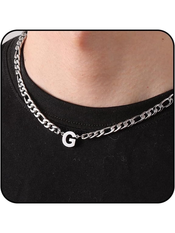 Graduation Fathers Day Jewelry Gifts for Men Boys Stainless Steel Initial G Necklaces Pendant Chain Kids Boyfriend Son Male Dad Teenage Tween Teen Boys Gifts Him Ideas Age
