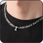 Silver Initial I Necklaces for Boys Personalized Ideas Birthday Graduation Gifts for 6 7 8 9 10 11 12 13 14 15 16 17 Year Old Age Boys Teen Teenage Tween Kids H