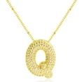 thumbnail image 1 of Apsvo Initial Necklaces for Women Gold A-Z Pendant Cubic Zirconia Initial Necklace Balloon Bubble Necklace Alphabet Letter Pendant 18+2 Inches Valentine Birthday Christmas Jewelry Gift, 1 of 8