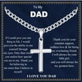 thumbnail image 1 of APSVO Silver Cross Necklace for Men Pendant Chain to My Dad Gifts from Daughter Son Kids Religious Christian Catholic Birthday Fathers Day Jewelry Gifts Dad Him Godfather Stepfather Adults, 1 of 7