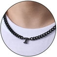 thumbnail image 1 of APSVO Black Initial Necklaces for Men Boys Women Stainless Steel Cuban Letter I Pendent Chain Birthday Easter Basket Stuffers Jewelry Gifts Teen Him Boyfriend Adults Male Son Tween Kids Age Ideas, 1 of 5