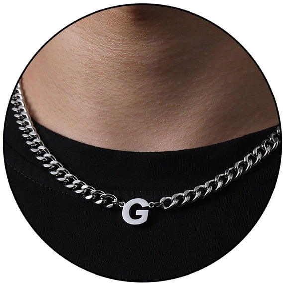 APSVO Easter Basket Stuffers Jewelry Gifts for Men Boys Stainless Steel Initial G Necklaces Pendant Chain Kids Boyfriend Son Male Dad Tween Tween Teen Boys Gifts Him Ideas Age