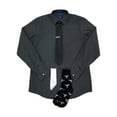 thumbnail image 1 of Apt. 9 Mens Black White Spots 6-Piece Slim Fit Dress Shirt Set XL 17-17.5 34/35, 1 of 1