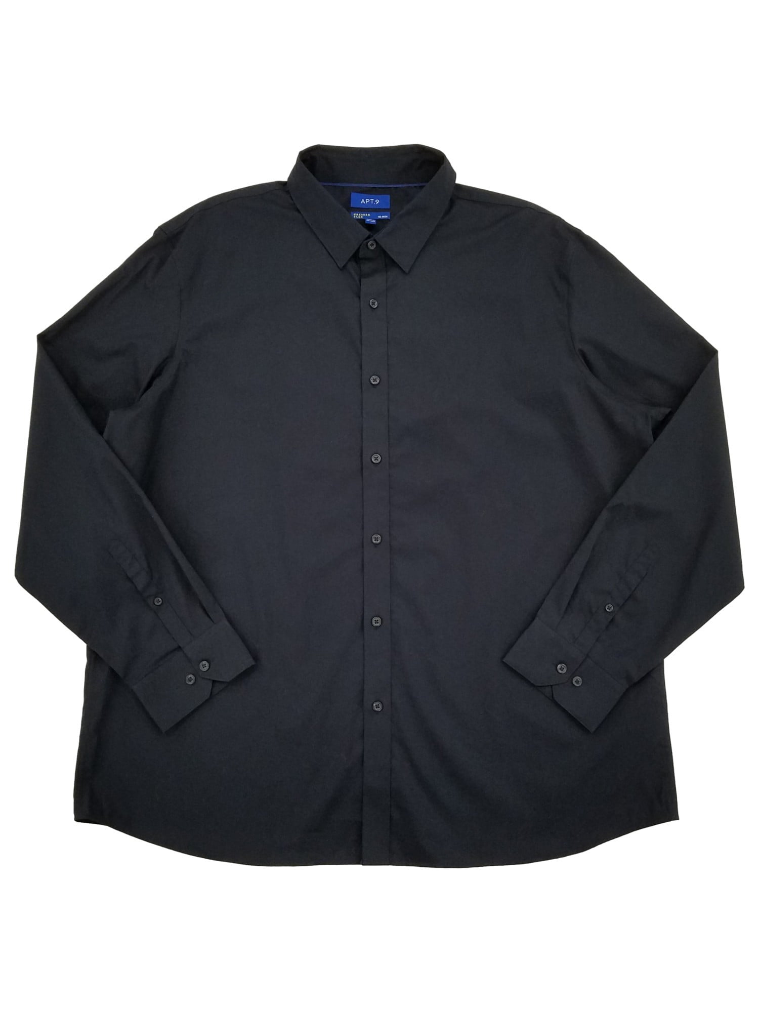 Apt. 9 Mens Mineral Black Premier Flex Long Sleeve Button-Up Shirt XXL