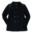 thumbnail image 1 of Apt. 9 Womens Boucle' Double Breasted Military Jacket, Blue, Large, 1 of 1