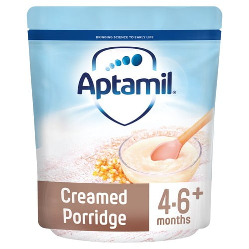 Aptamil Creamy Porridge, 4 mths+ 125g, British Import (Pack of 3)