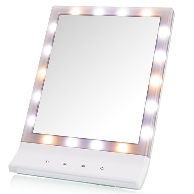 Rectangular Frameless LED Vanity Mirror with Adjustable Lighting