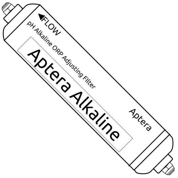 aptera alkamag inline alkaline filter (increases ph by 1.0-1.5) w/quick connect fittings and clips