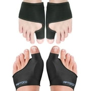 Aptoco 2 Pairs Bunion Corrector for Women Men, Big Toe Straight Brace for Crooked Toes with Gel Pads or Adjustable Straps, Bunion Splint, Hallux Valgus, Toe Separators Pain Relief