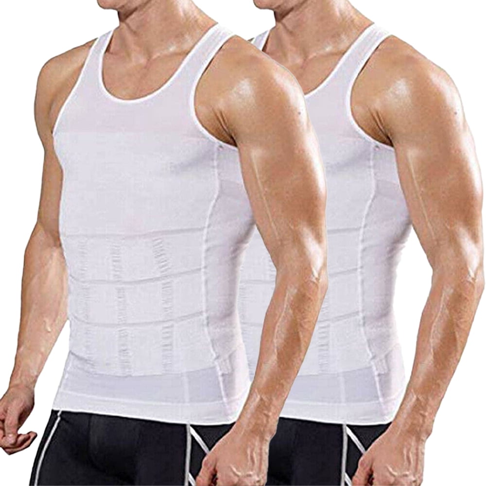 Aptoco 2 Pcs Compression Shirts for Men Gynecomastia Tank Tops