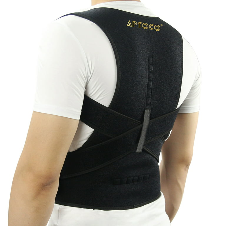Aptoco Back Brace Posture Corrector for Women Men - Back Lumbar Adjustable  Support Shoulder Posture Support for Improve Posture Provide and Back Pain