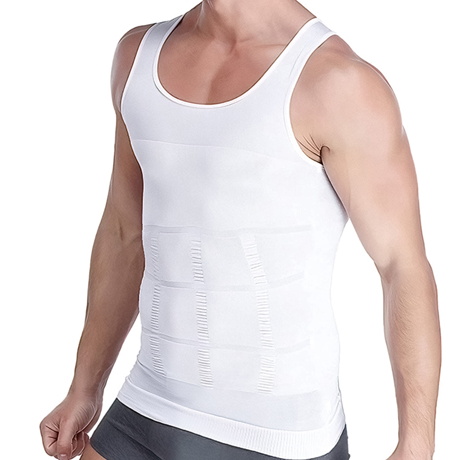 Men's Gynecomastia Compression Tank Top – Slimming Body Shaper Vest (Unbranded, Regular Size)