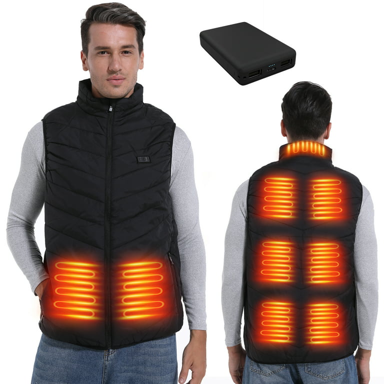 Aptoco Electric Heated Vest 6 Zones with USB Security Intelligent Constant  Temperature Heating Vest for Women Men Winter Outdoor Skiing, Hiking with  Battery 