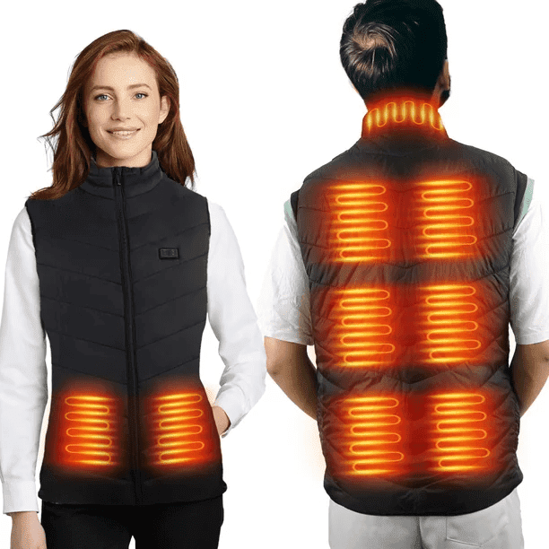 Aptoco Heated Vest Electric Heating Vest 5 Zones 3 Levels Temperature ...