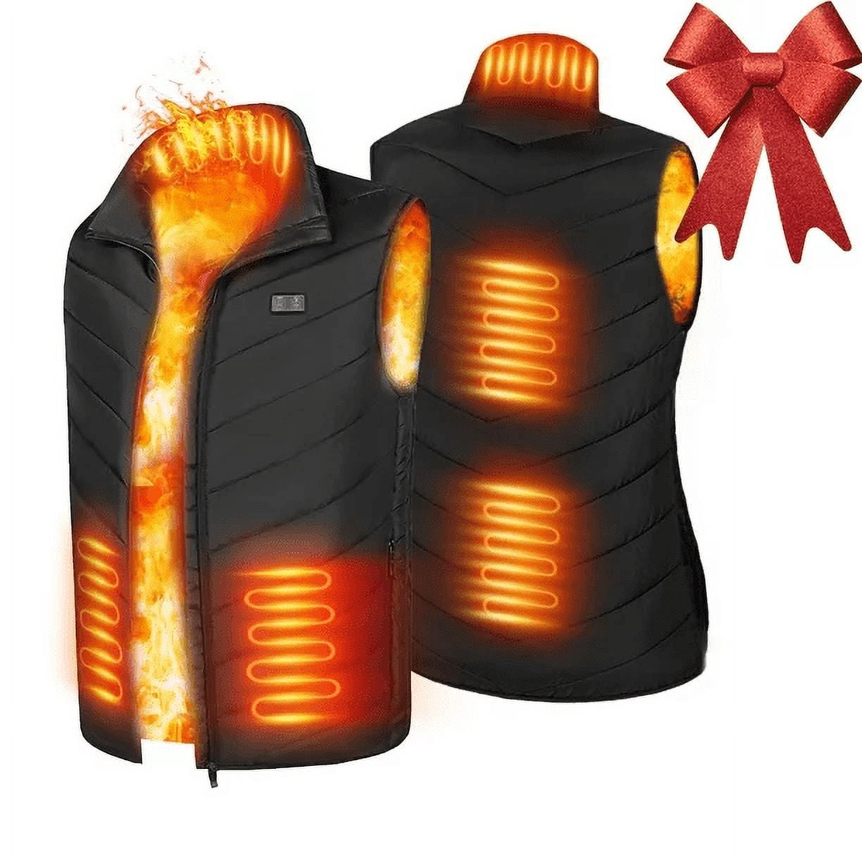 Aptoco Heated Vest, Winter Warm Electric 5 Zones Heating Vest 3 Heating Levels for Men Women