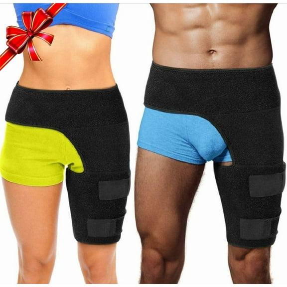 Aptoco Hip Brace for Men Women, Adjustable Sciatica Pain Relief Suitable Brace for Hips 32"- 44" for Both Legs, Father's Day Gifts