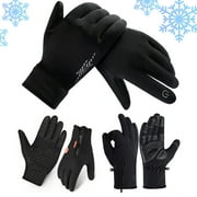 Aptoco Men Women Winter Warm Gloves, Windproof Waterproof Anti-slip Thermal Touch Screen Gloves, Valentines Day Gifts