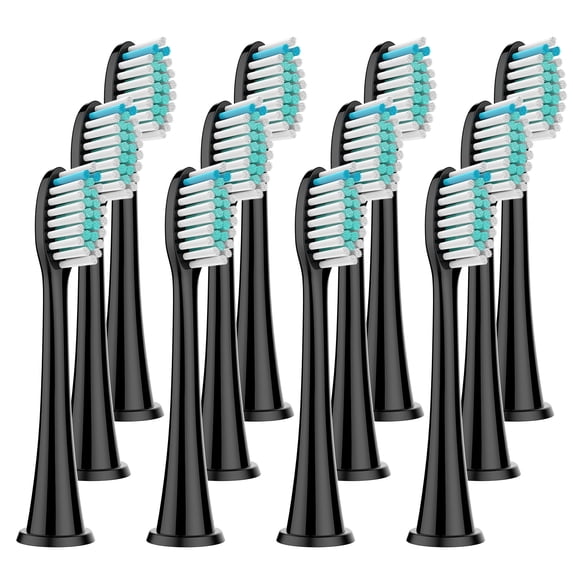 Aptoco Replacement Toothbrush Heads Compatible with Philips Sonicare, 12 Pcs Precision Clean Electric Toothbrush Replacement Heads Refill, Black