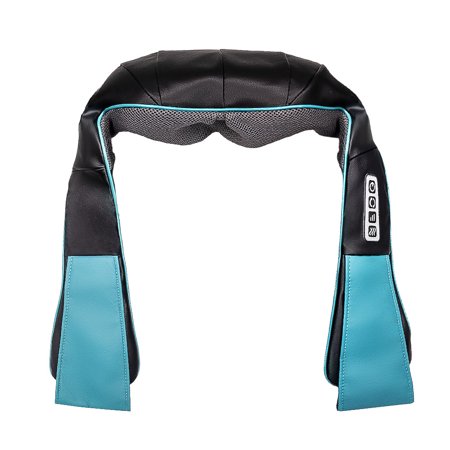 Aptoco Shiatsu Back and Neck Massager with Heat Deep Kneading Massage for Neck, Back, Shoulder, Foot and Legs, Use at Home, Car, Office, Blue