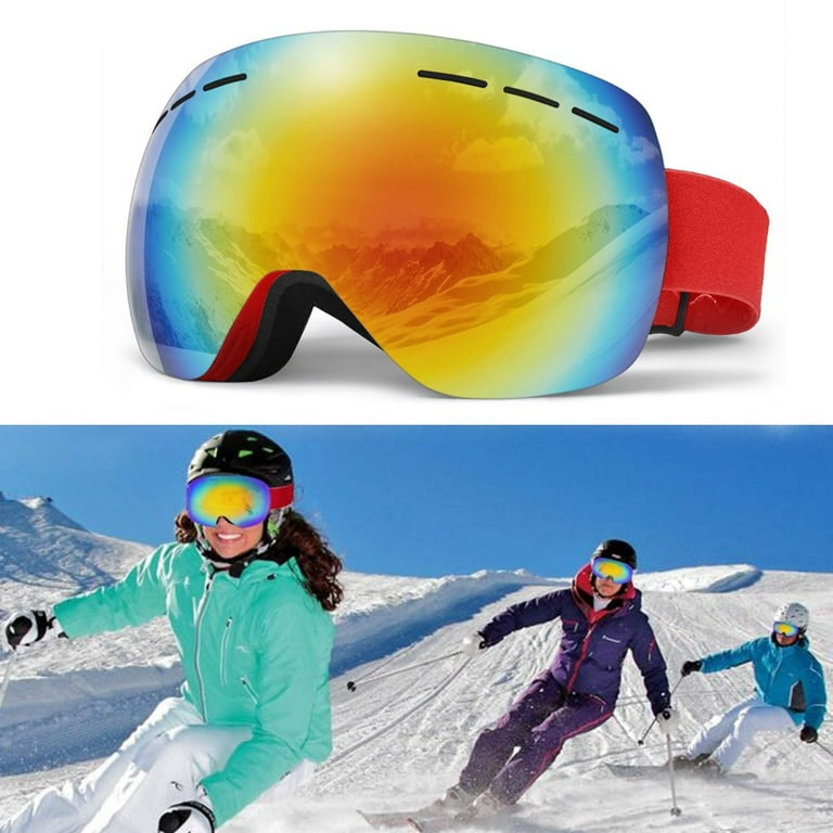 Aptoco Ski Goggles Frameless Anti-Fog Over Glasses Snowboard Goggles with  UV Protection Windproof Helmet Compatible Dual Lens Goggles for Skiing &  Skating & Outdoor Sports, Valentines Day Gifts 