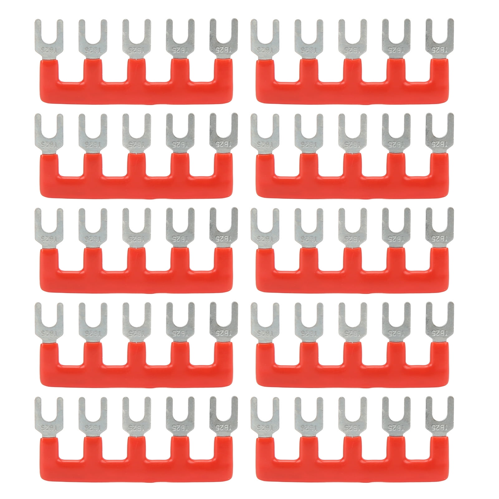 Yootop 10Pcs 8-Position Fork Terminal Strips - Barrier Spade Wire Connector, 400V 10A For Electrical Wiring