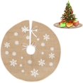 Apuakthei Christmas tree skirt made of linen, Christmas tree skirt for