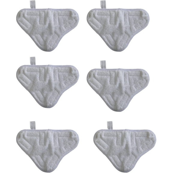 Apuakthei New 6pcs Replacement Pads For  H20 X5 Steam Mop Cleaner Floor Washable Microfibre Pads