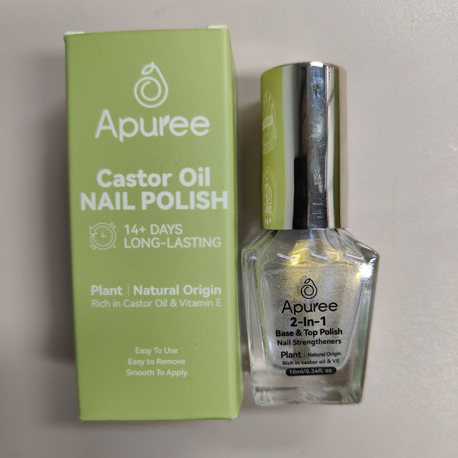 Apuree BaseTop Coat Nail Polish 2 in 1 Clear Quick Dry Nail Polish