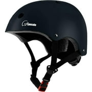 Apusale Kids Bike Helmet, for Scooter Skateboard Cycling Roller Skating, Adjustable 2 Sizes (Black M)