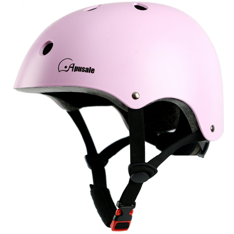 Apusale Kids Bicycle Helmet with Adjustable Straps Ventilation System Pink S