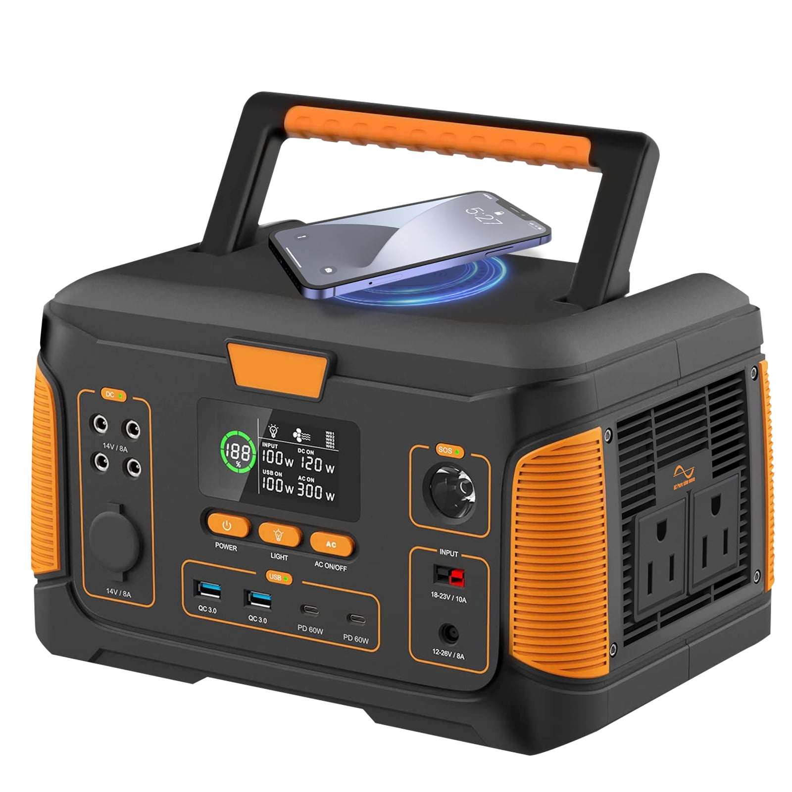 Aputtriver Portable Solar Generator 1000W  Power Station for Outdoor Camping Road Trip