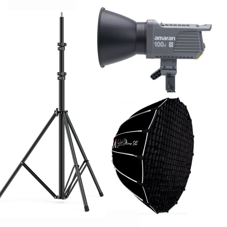 Aputure Amaran 100d S with Light Dome SE Softbox and Light Stand