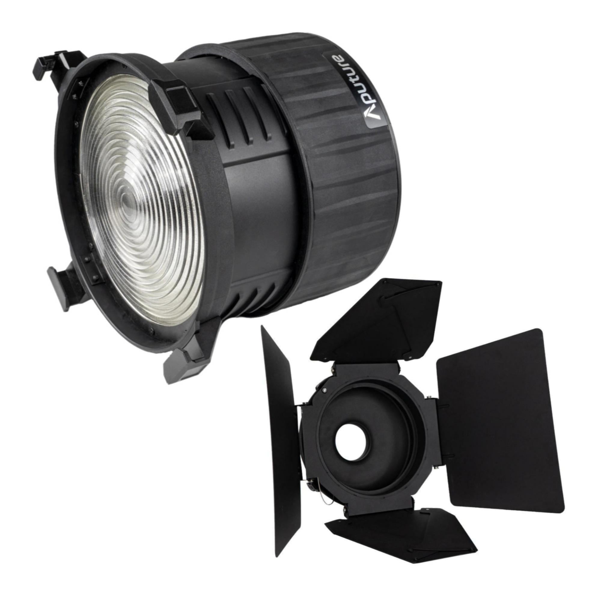 Aputure F10 Fresnel with F10 Barndoors for LS 600d Fresnel