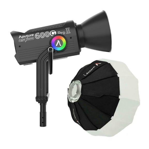 Aputure LS 600c Pro II RGB LED Monolight with 46 Built-In Preset Source Effects (A-Mount) Bundle with Aputure Lantern Softbox (2 Items)