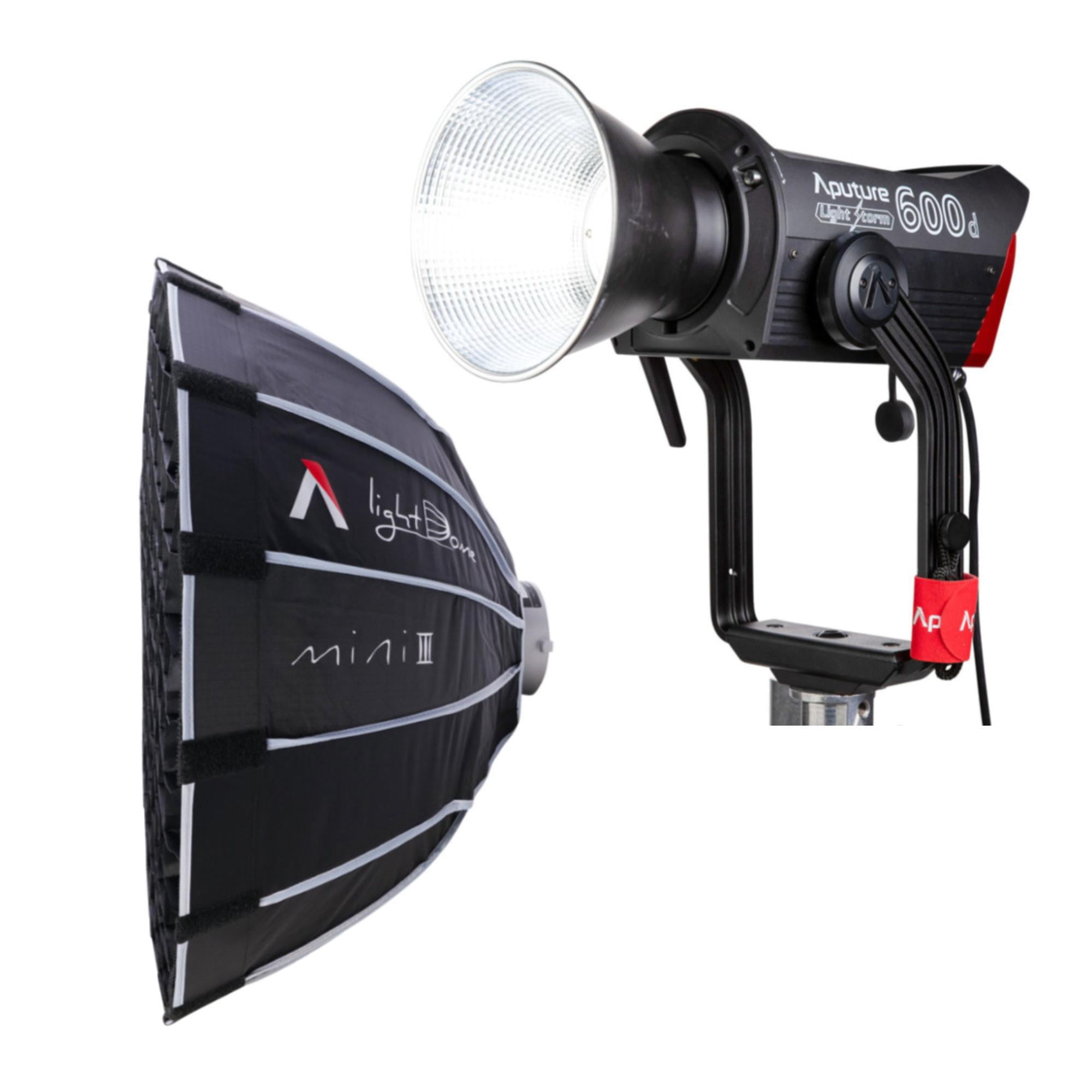 Aputure LS 600d Daylight LED Monolight (V-Mount) with Light Dome Mini ...