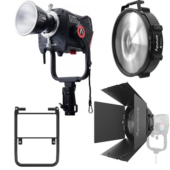 Aputure Storm 1200X Cine Kit (US) with Fresnel Lens, Barndoors, and Case