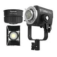thumbnail image 1 of Aputure STORM 80c 80W Tunable Color Compact Point Source Black Fixture Bundle with Aputure CF4 Fresnel for Storm 80c Fixture and Aputure CF4 Barn Doors Black (3 Items), 1 of 7