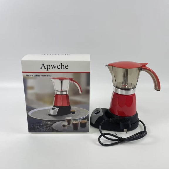 Apwche Electric coffee machines, 6 Cups, One Size, Stainless Steel